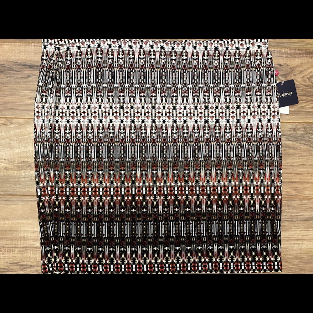 Rafaella tribal gradient texture printed skirt